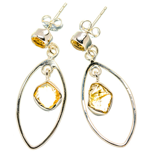 Citrine Earrings handcrafted by Ana Silver Co - EARR431363 - Photo 2