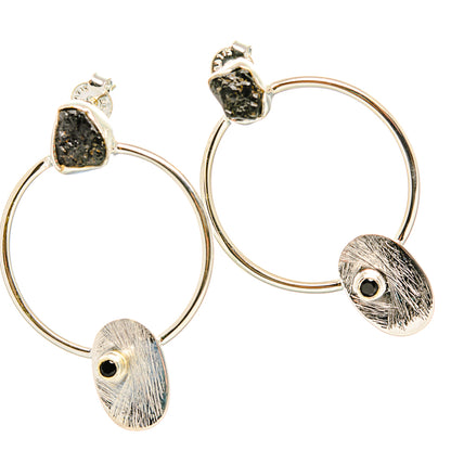 Tektite Earrings handcrafted by Ana Silver Co - EARR431365 - Photo 2