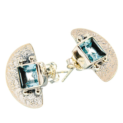 Blue Topaz Earrings handcrafted by Ana Silver Co - EARR431371 - Photo 2