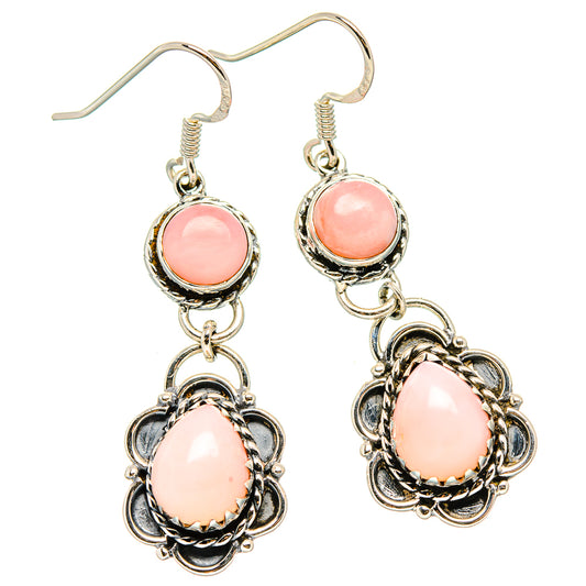 Pink Opal Earrings handcrafted by Ana Silver Co - EARR431372 - Photo 2