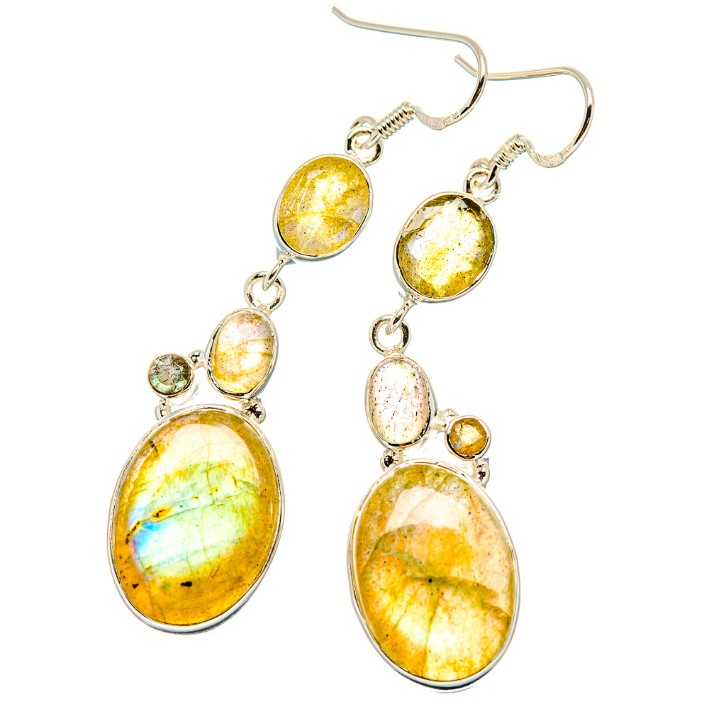 Labradorite Earrings handcrafted by Ana Silver Co - EARR431376 - Photo 2