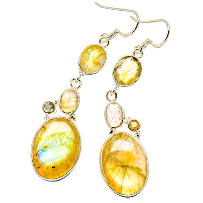 Labradorite Earrings handcrafted by Ana Silver Co - EARR431376 - Photo 2