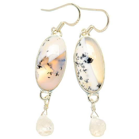 Dendritic Opal Earrings handcrafted by Ana Silver Co - EARR431377 - Photo 2