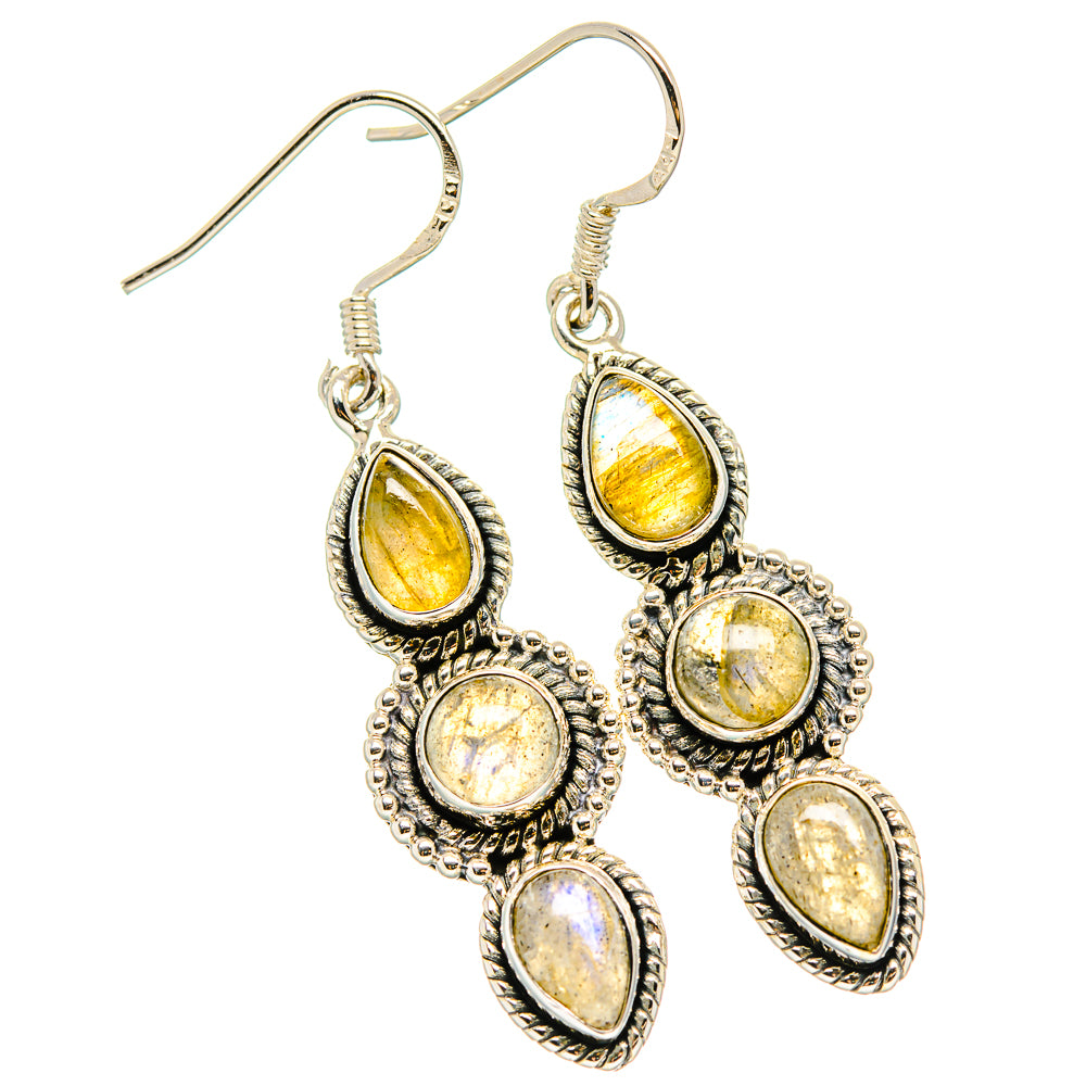 Labradorite Earrings handcrafted by Ana Silver Co - EARR431385 - Photo 2