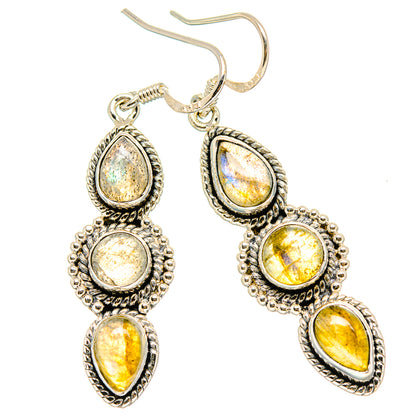 Labradorite Earrings handcrafted by Ana Silver Co - EARR431389 - Photo 2