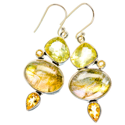 Labradorite Earrings handcrafted by Ana Silver Co - EARR431395 - Photo 2
