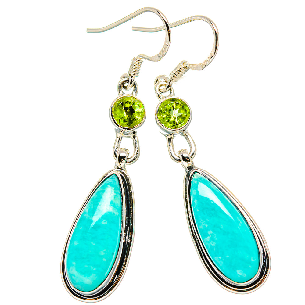 Amazonite Earrings handcrafted by Ana Silver Co - EARR431398 - Photo 2