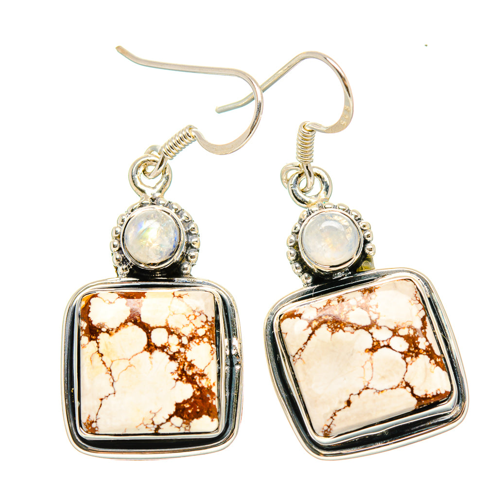 Wild Horse Jasper Earrings handcrafted by Ana Silver Co - EARR431399 - Photo 2