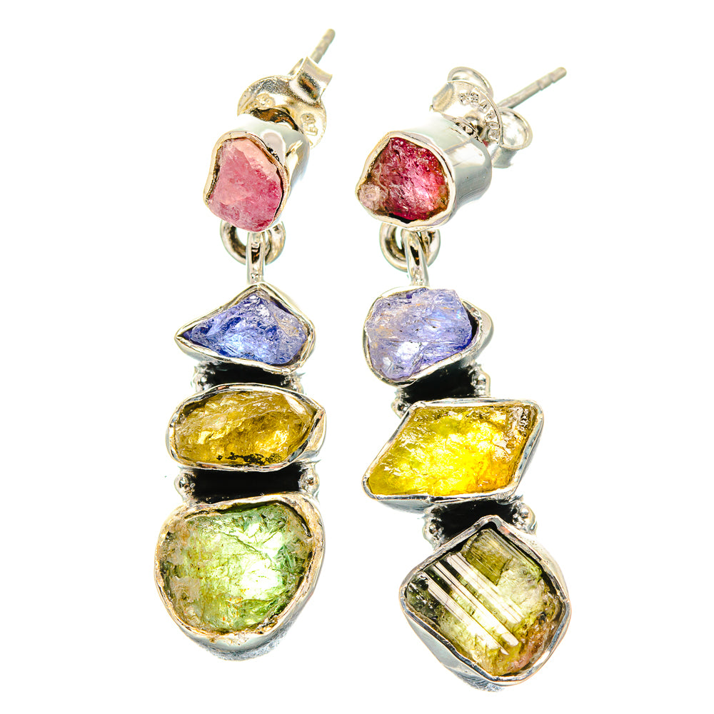 Green Tourmaline Earrings handcrafted by Ana Silver Co - EARR431408 - Photo 2