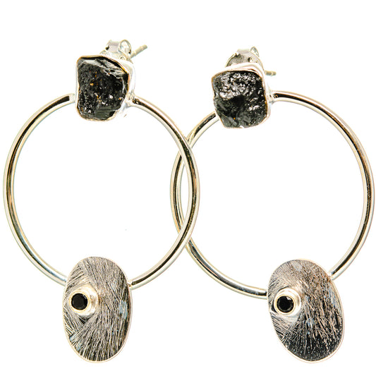 Tektite Earrings handcrafted by Ana Silver Co - EARR431417 - Photo 2