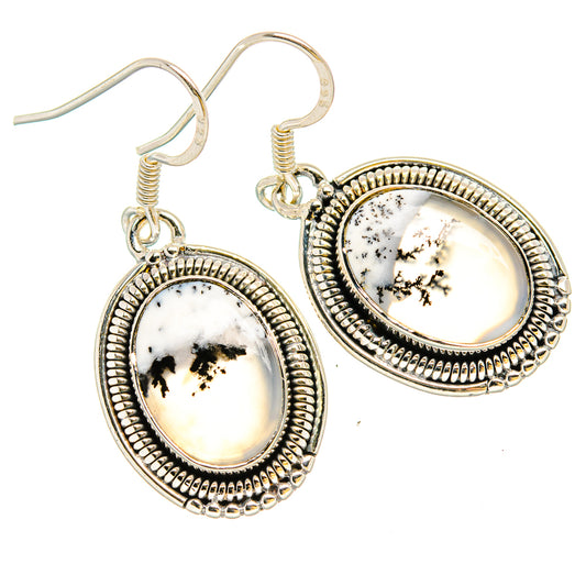 Dendritic Opal Earrings handcrafted by Ana Silver Co - EARR431424 - Photo 2