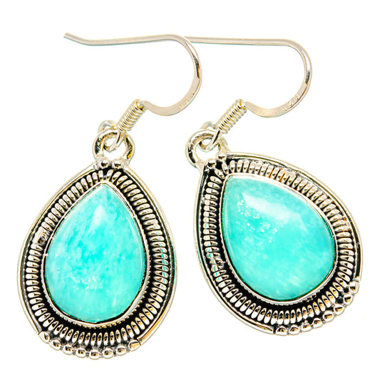 Amazonite Earrings handcrafted by Ana Silver Co - EARR431440 - Photo 2