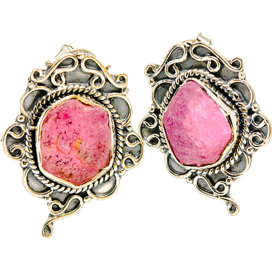 Pink Tourmaline Earrings handcrafted by Ana Silver Co - EARR431442 - Photo 2