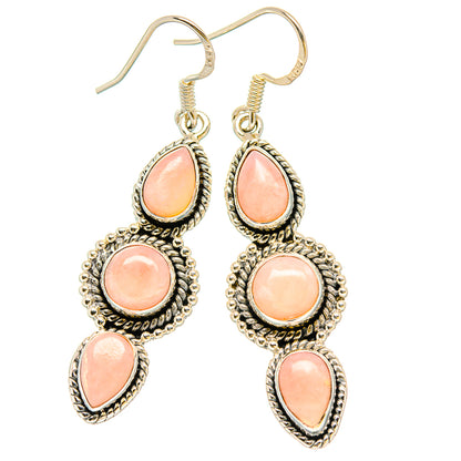 Pink Opal Earrings handcrafted by Ana Silver Co - EARR431452 - Photo 2
