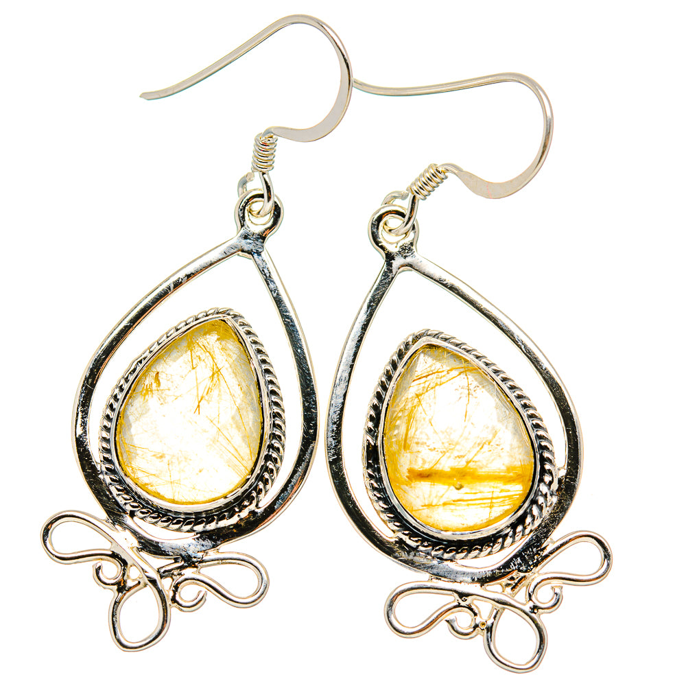 Rutilated Quartz Earrings handcrafted by Ana Silver Co - EARR431520 - Photo 2