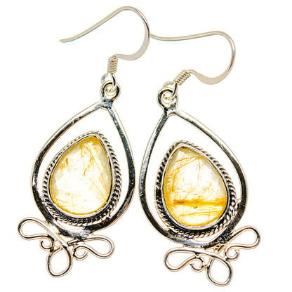 Rutilated Quartz Earrings handcrafted by Ana Silver Co - EARR431520 - Photo 2