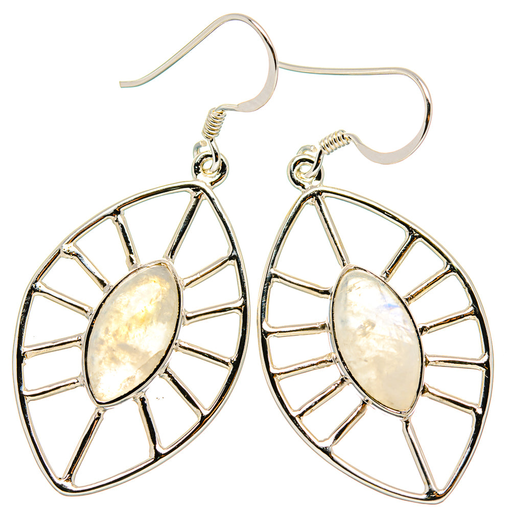 Rainbow Moonstone Earrings handcrafted by Ana Silver Co - EARR431524 - Photo 2
