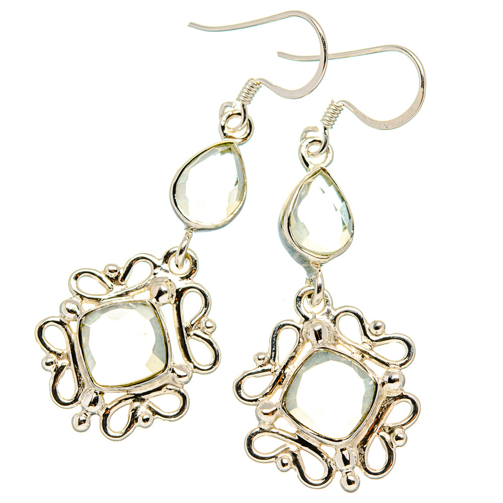 Rainbow Moonstone Earrings handcrafted by Ana Silver Co - EARR431527 - Photo 2