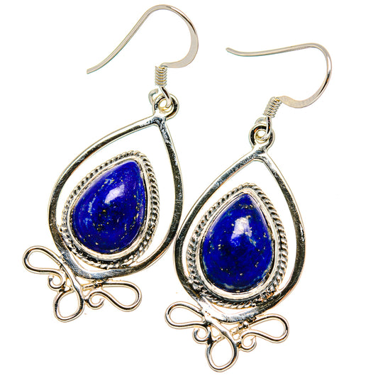 Lapis Lazuli Earrings handcrafted by Ana Silver Co - EARR431528 - Photo 2