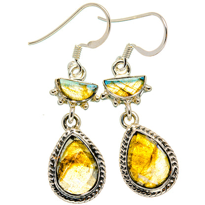 Labradorite Earrings handcrafted by Ana Silver Co - EARR431537 - Photo 2