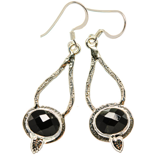 Black Onyx Earrings handcrafted by Ana Silver Co - EARR431539 - Photo 2