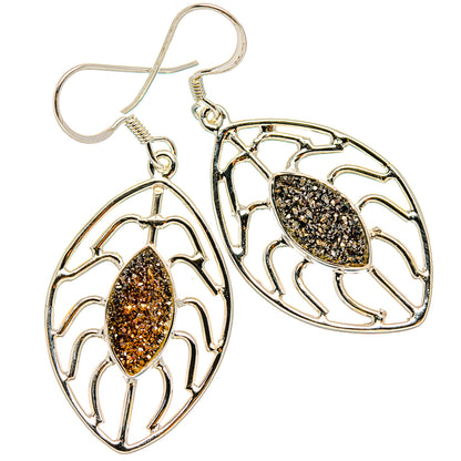 Metallic Druzy Earrings handcrafted by Ana Silver Co - EARR431541 - Photo 2