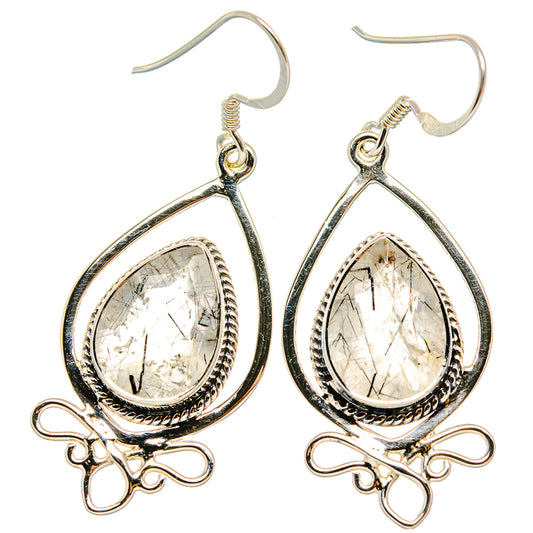 Tourmalinated Quartz Earrings handcrafted by Ana Silver Co - EARR431549 - Photo 2