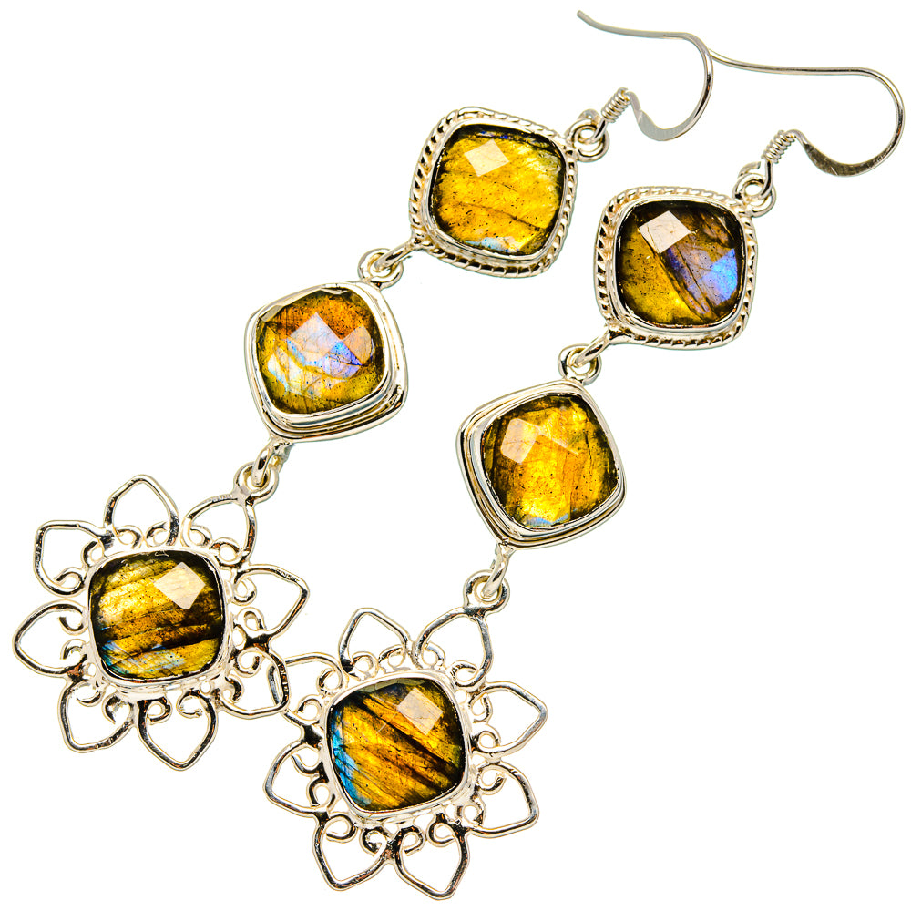 Labradorite Earrings handcrafted by Ana Silver Co - EARR431558 - Photo 2