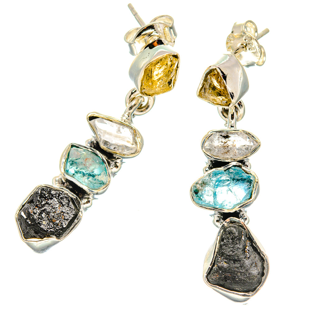 Tektite Earrings handcrafted by Ana Silver Co - EARR431565 - Photo 2