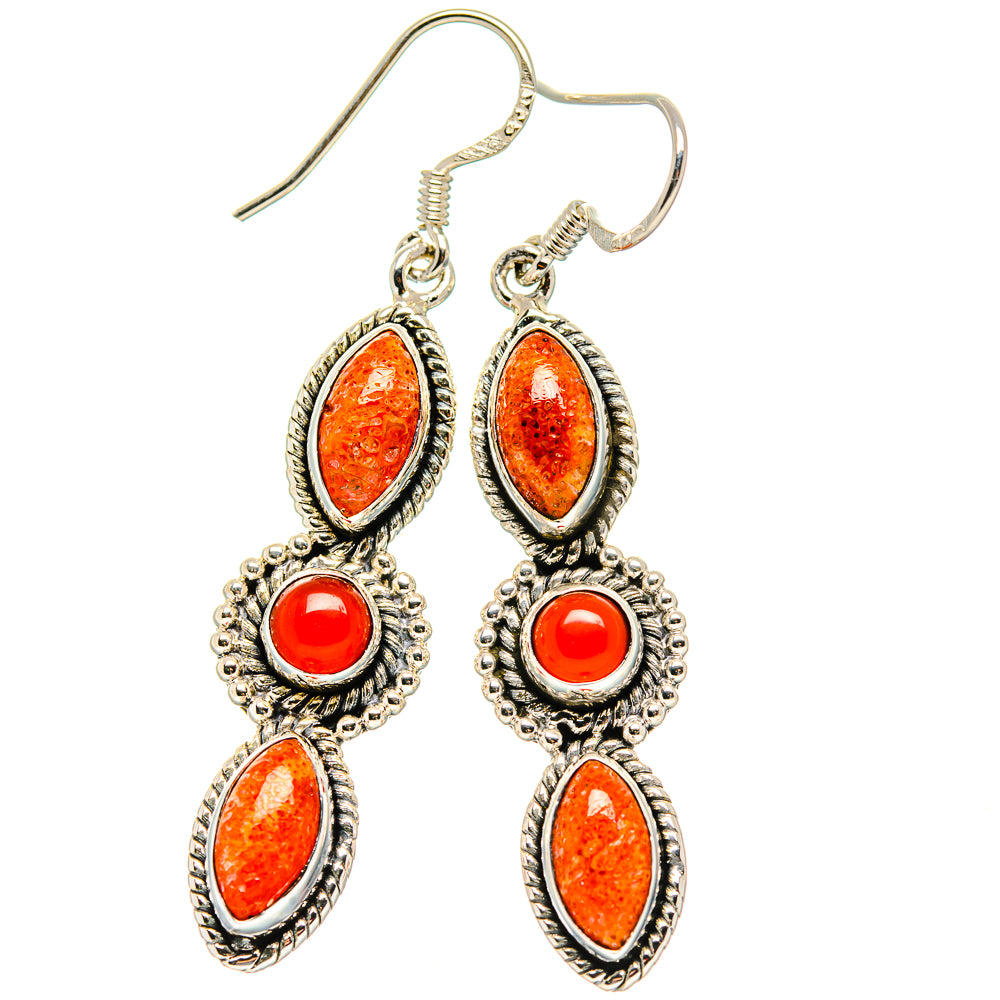 Sponge Coral Earrings handcrafted by Ana Silver Co - EARR431571 - Photo 2