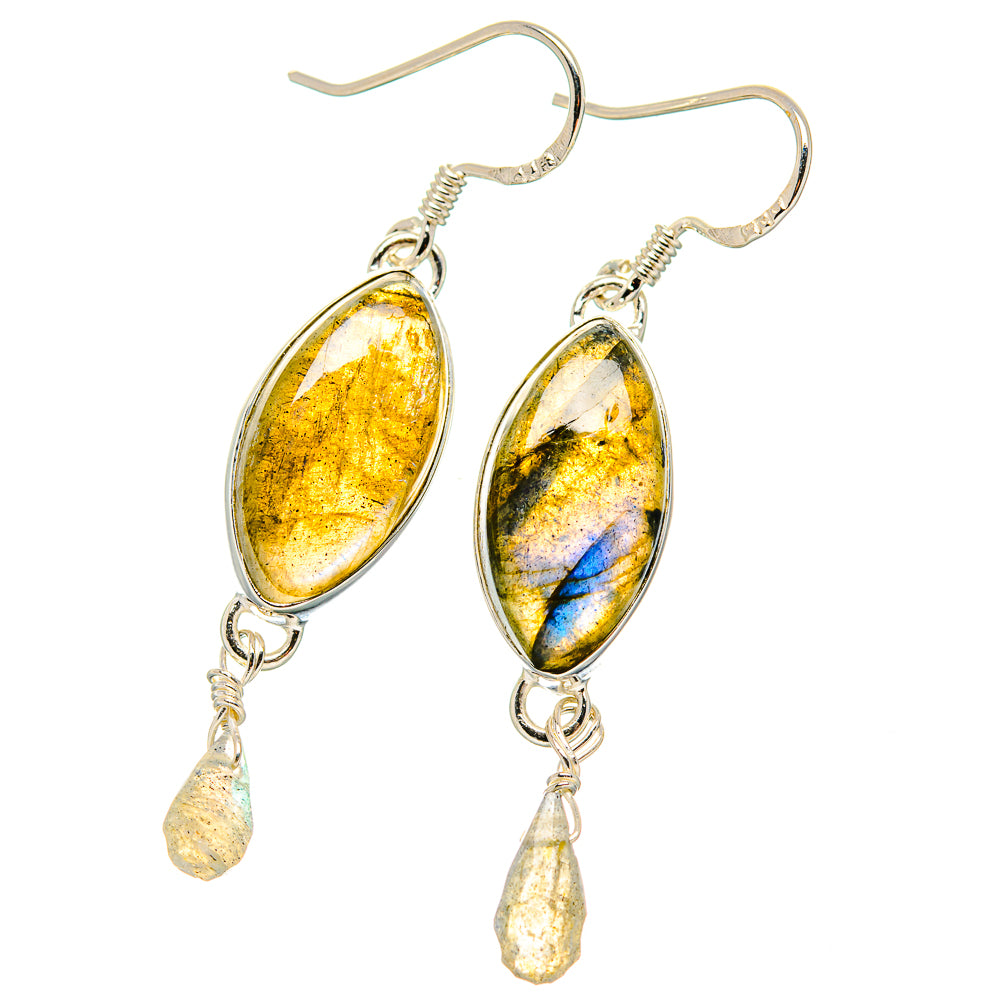 Labradorite Earrings handcrafted by Ana Silver Co - EARR431573 - Photo 2
