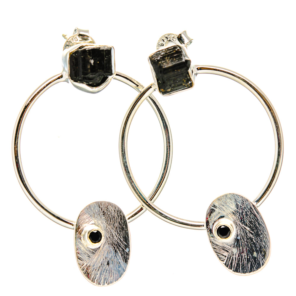Black Tourmaline Earrings handcrafted by Ana Silver Co - EARR431576 - Photo 2