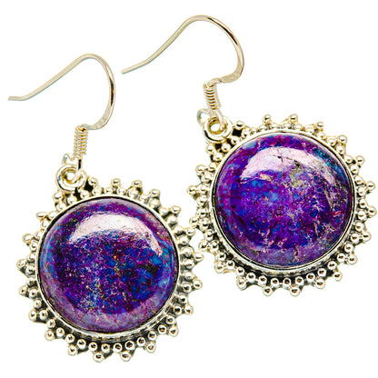 Purple Turquoise Earrings handcrafted by Ana Silver Co - EARR428545 - Photo 2