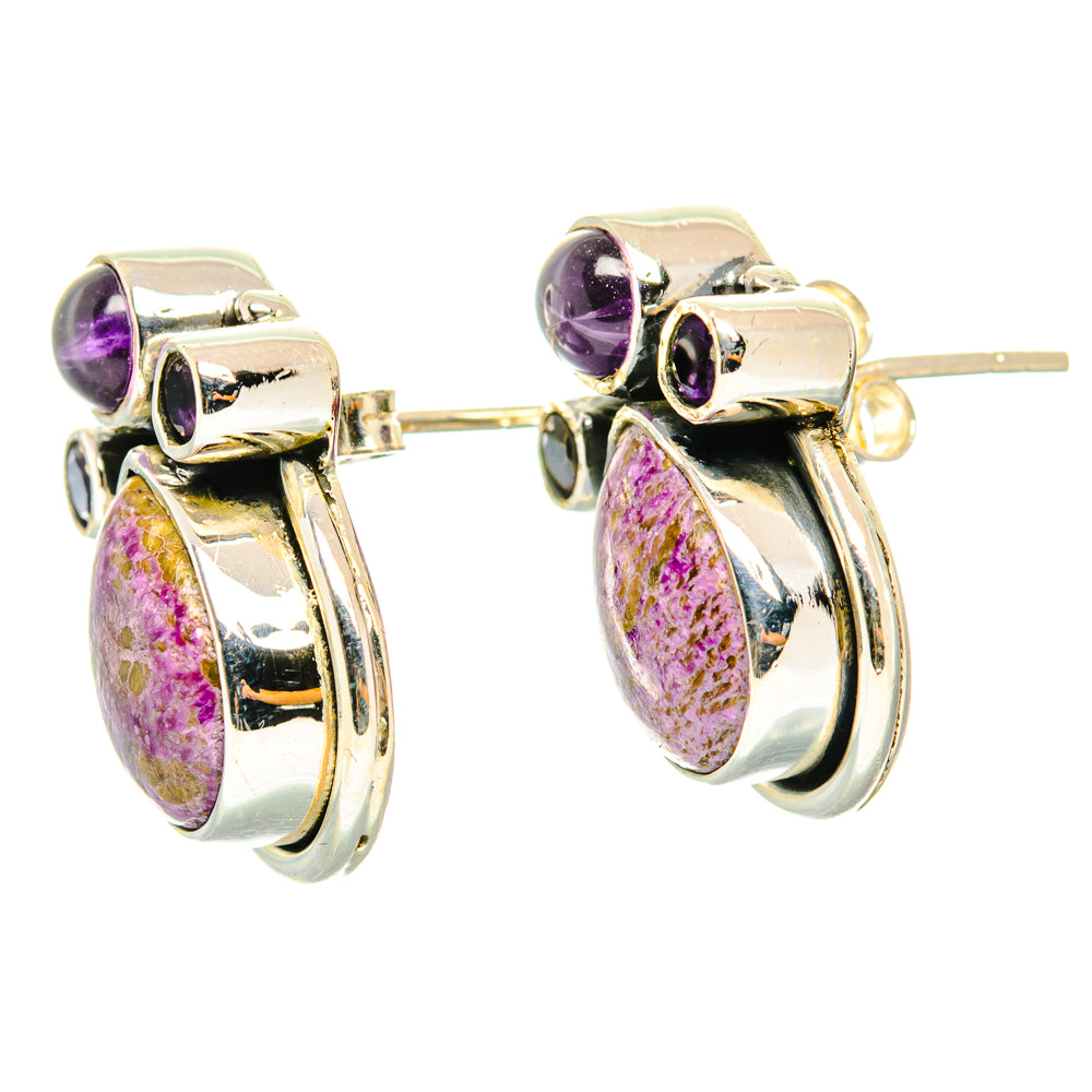Stichtite, Amethyst Earrings handcrafted by Ana Silver Co - EARR428554 - Photo 2