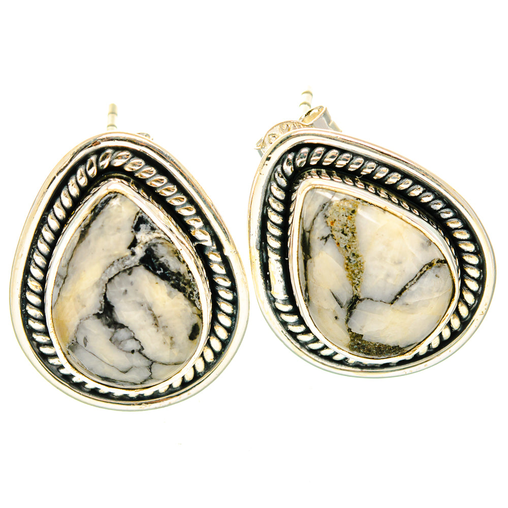 Pinolith Jasper Earrings handcrafted by Ana Silver Co - EARR428558 - Photo 2