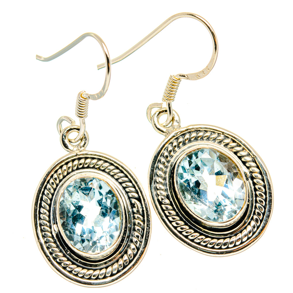 Blue Topaz Earrings handcrafted by Ana Silver Co - EARR428561 - Photo 2