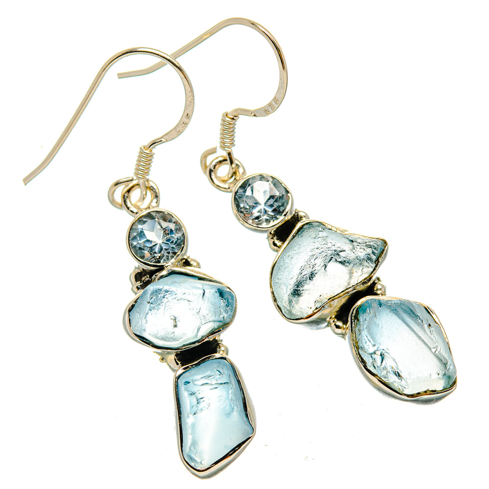 Aquamarine, Blue Topaz Earrings handcrafted by Ana Silver Co - EARR428564 - Photo 2