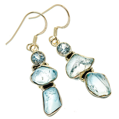 Aquamarine, Blue Topaz Earrings handcrafted by Ana Silver Co - EARR428564 - Photo 2