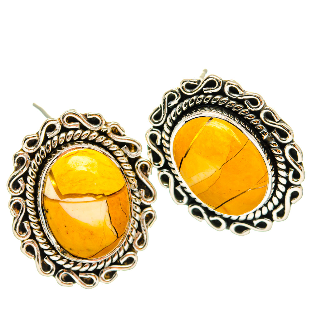 Brecciated Mookaite Earrings handcrafted by Ana Silver Co - EARR428573 - Photo 2