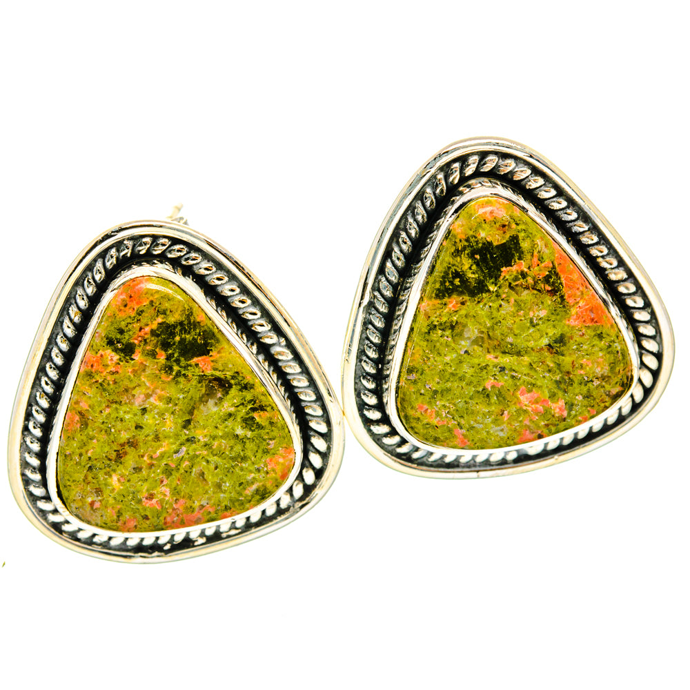 Unakite Earrings handcrafted by Ana Silver Co - EARR428580 - Photo 2