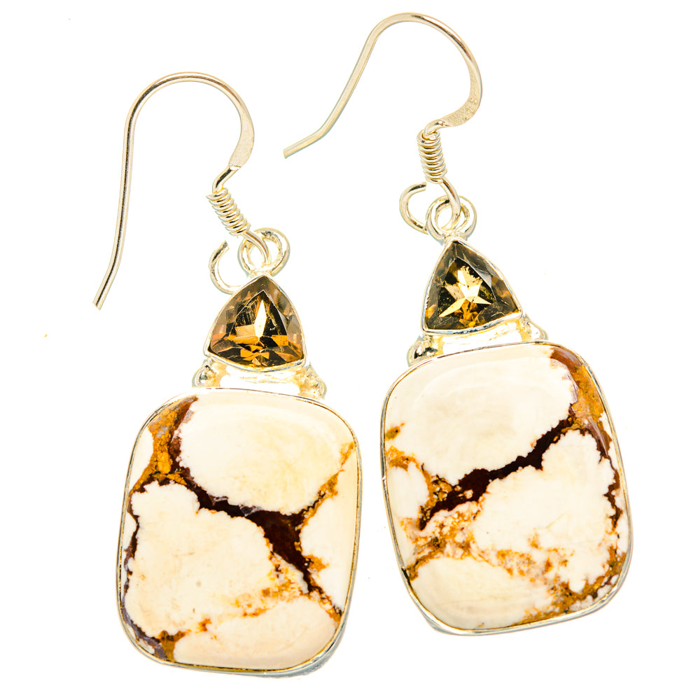 Wild Horse Jasper, Smoky Quartz Earrings handcrafted by Ana Silver Co - EARR428591 - Photo 2