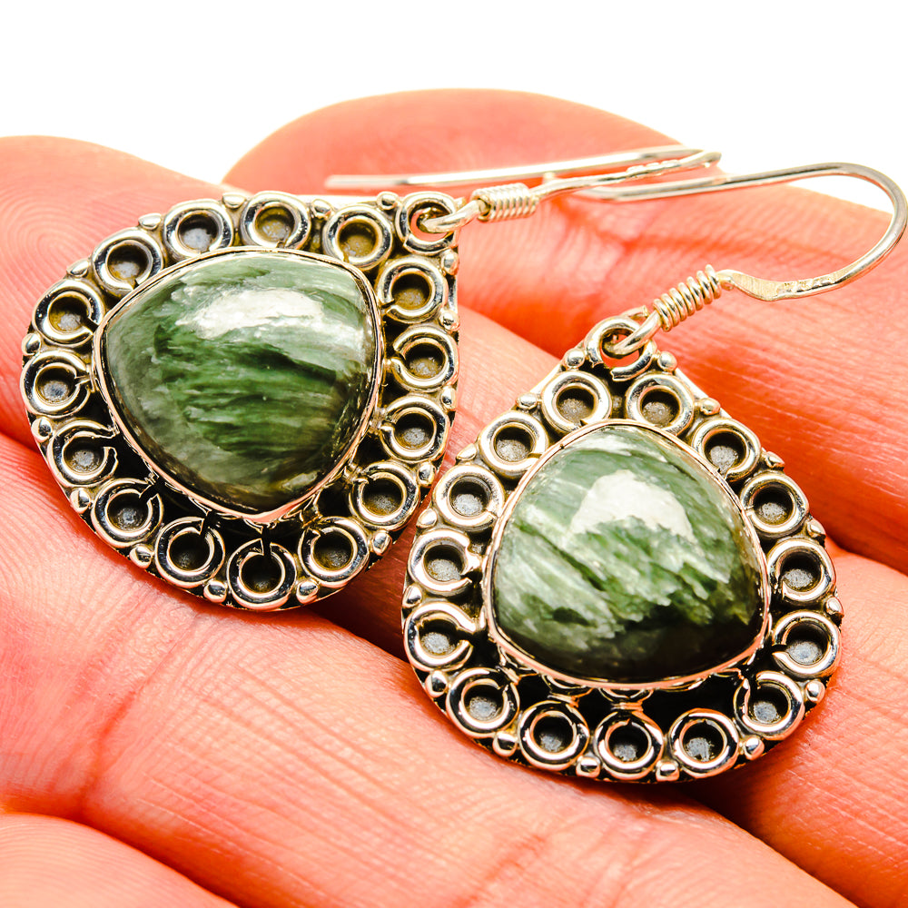 Seraphinite Earrings handcrafted by Ana Silver Co - EARR410926