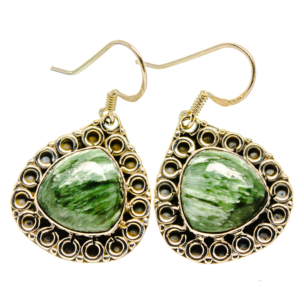 Seraphinite Earrings handcrafted by Ana Silver Co - EARR410926