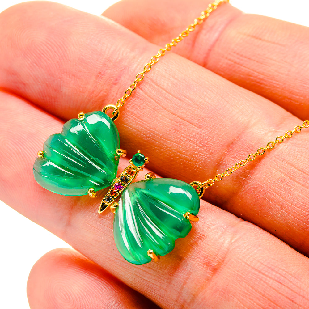 Green Onyx Necklaces handcrafted by Ana Silver Co - NEC12285