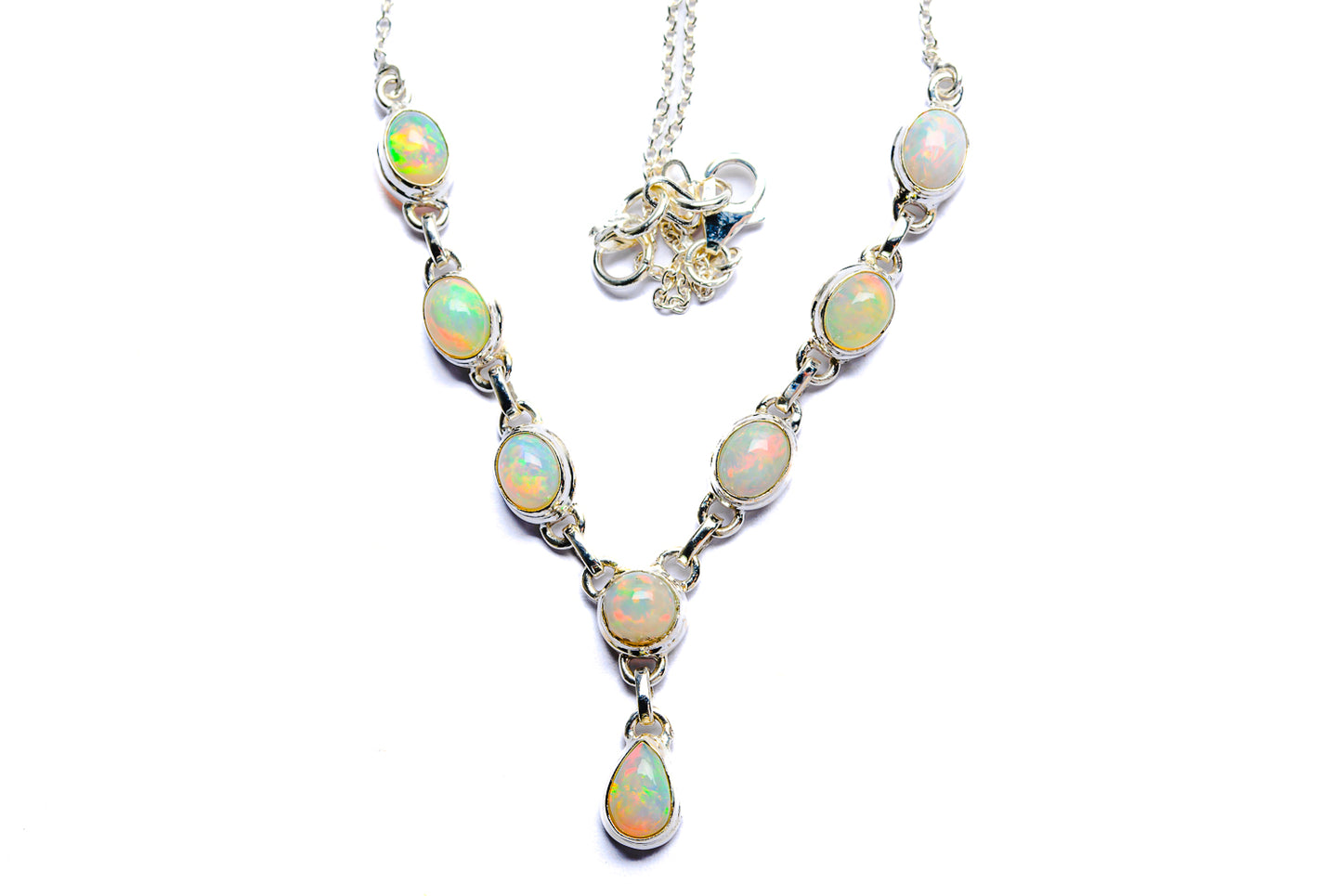 Ethiopian Opal Necklaces handcrafted by Ana Silver Co - NEC90001