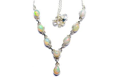 Ethiopian Opal Necklaces handcrafted by Ana Silver Co - NEC90001