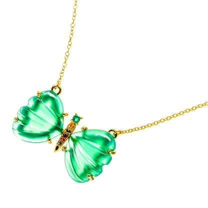 Green Onyx Necklaces handcrafted by Ana Silver Co - NEC12285
