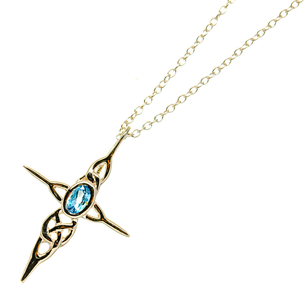 Blue Topaz Necklaces handcrafted by Ana Silver Co - NEC12307
