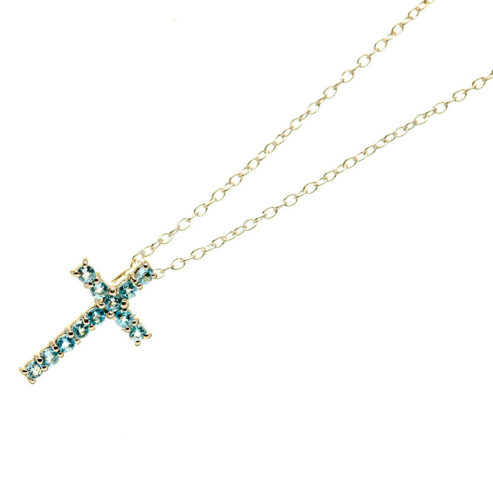 Blue Topaz Necklaces handcrafted by Ana Silver Co - NEC12314