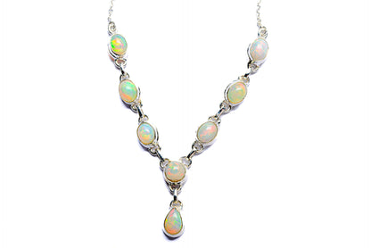 Ethiopian Opal Necklaces handcrafted by Ana Silver Co - NEC90001 - Photo 2